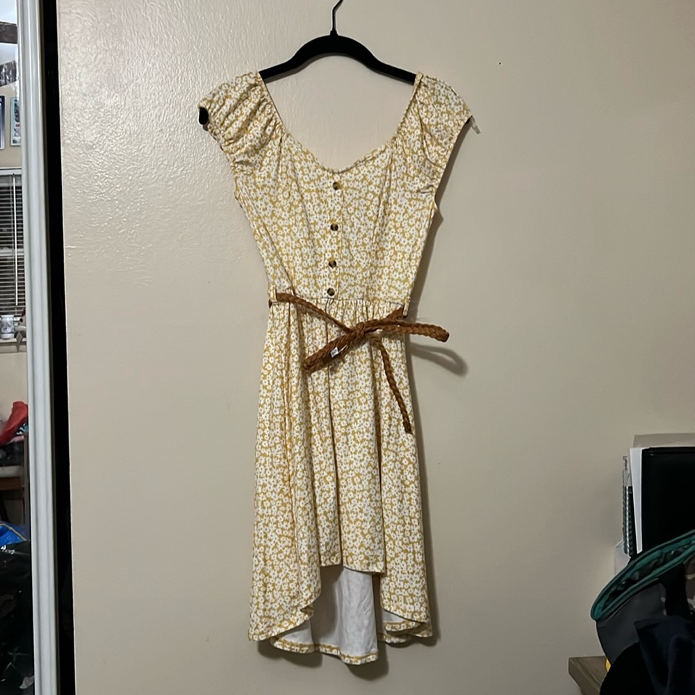 white and yellow summer dress